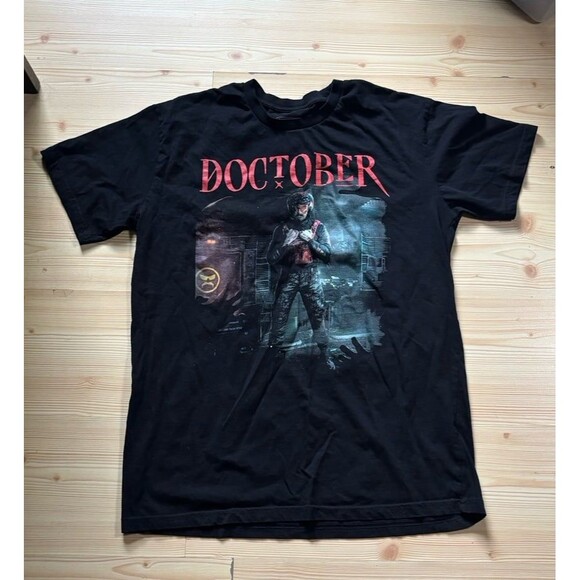 Dr. Disrespect Doctober Gaming Twitch YouTuber L Black Graphic TShirt - Picture 1 of 4